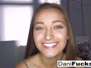 Dani wakes up Erik for a fun romp in the bed